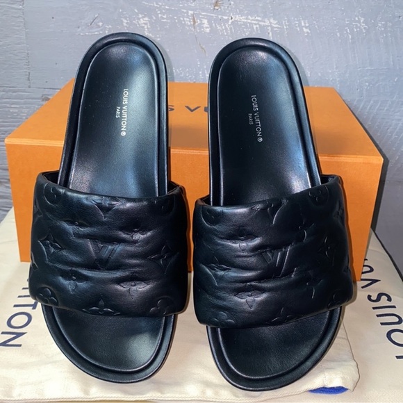 LOUIS VUITTON JUMBO PLATFORM MULES SLIDES PILLOW - Picture 10 of 10